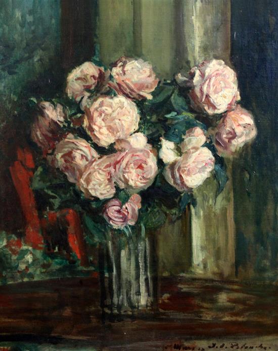Jacques-Emile Blanche (1861-1942) Les Roses, 28.5 x 23.5in.